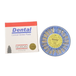 NORDIN Dental Conical Screw Posts Kit 120 pcs Gold Plated