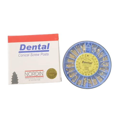 NORDIN Dental Conical Screw Posts Kit 120 pcs Gold Plated