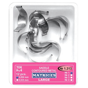 Saddle Contoured Metal Matrices Large(NO1.313) 12Pcs TORVM