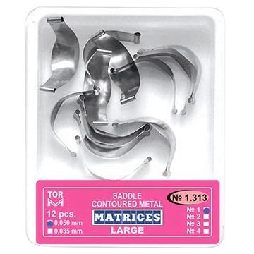 Saddle Contoured Metal Matrices Large(NO1.313) 12Pcs TORVM