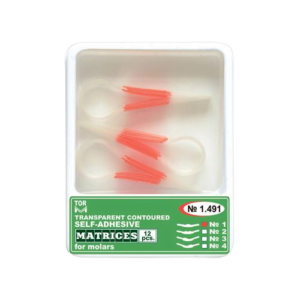 Transparent Contoured Self Adhesive Matrices 12Pcs For molar  ( No1 / No1.491 )