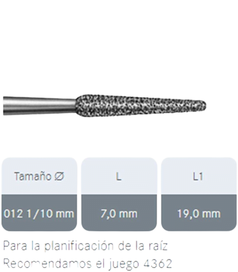 KOMET 8831L-204-012 5 Diamond Perio  Bur