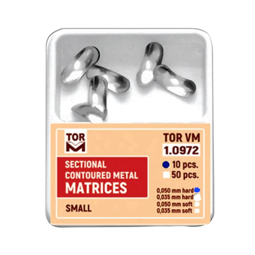 Sectional Contoured Metal Matrices 10Pcs Small 0.050 Hard No 1.0972 TORVM