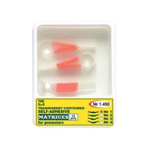 Transparent Contoured Self Adhesive Matrices 12Pcs For Premolar  ( No1 / No1.490 )