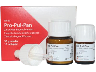Pro-Pul-Pan zinc oxide eugenol cement.